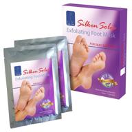 👣 vidi foot peeling mask exfoliant: lavender exfoliator for silken baby soft feet (2 pack) logo