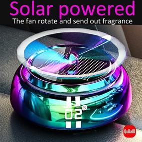img 3 attached to 🌞 QuBaID Solar Energy Rotating Ocean Car Air Freshener - Dazzle Color Car Aromatherapy Diffuser Interior Decoration Accessories for Enhanced SEO
