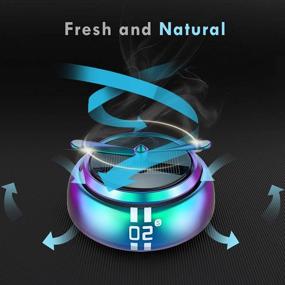 img 2 attached to 🌞 QuBaID Solar Energy Rotating Ocean Car Air Freshener - Dazzle Color Car Aromatherapy Diffuser Interior Decoration Accessories for Enhanced SEO