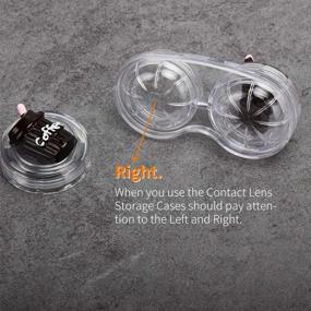 img 1 attached to 👁️ Cute Mini Contact Lens Storage Box: Portable Holder with Travel Cases for 3 Sets of Lenses - See Through Design