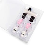👁️ cute mini contact lens storage box: portable holder with travel cases for 3 sets of lenses - see through design logo
