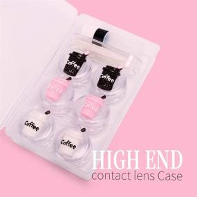 img 2 attached to 👁️ Cute Mini Contact Lens Storage Box: Portable Holder with Travel Cases for 3 Sets of Lenses - See Through Design