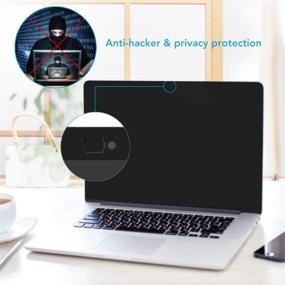 img 3 attached to Приватный защитный экран для MacBook Pro 15 | Фильтр для моделей с Touch Bar 2017/2018/2019 (A1707/A1990) | Включает защиту веб-камеры и клавиатурное покрытие из TPU