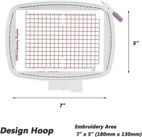 img 3 attached to 🧵 Sew Tech 5x7 inch Embroidery Hoop for Husqvarna Viking Designer Diamond Deluxe Royal, Ruby Royal Deluxe, Designer Epic 2, and Designer Brilliance 80 - 130x180mm Design Hoop