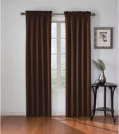 🌙 eclipse corinne rod pocket bedroom curtains - single panel, 42" x 63", espresso - improved seo logo