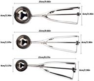 🍪 premium stainless steel cookie scoop set with trigger handle - small, medium, and large sizes included for perfect ice cream, cookie dough, and melon scooping logo