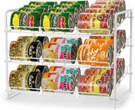 🗄️ space-saving can rack organizer, stackable can storage holder for kitchen cabinet or pantry, holds up to 36 cans, white логотип