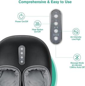 img 3 attached to 🦶 Medcursor Foot Massager Machine with Heat for Tired Muscles and Plantar Relief, Adjustable Intensity & Multi-Level Settings - Ideal for Home or Office Use (Black)