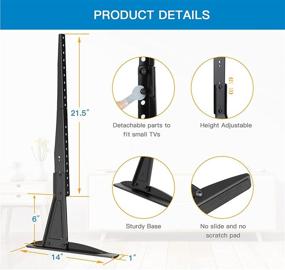 img 1 attached to PERLESMITH Universal Table Top TV Stand - Height Adjustable Leg Stand for 22-65 Inch Flat Screen, LCD TVs - Holds up to 110lbs - VESA up to 800x500mm