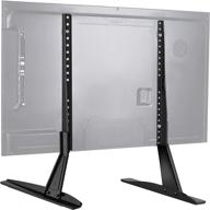 perlesmith universal table top tv stand - height adjustable leg stand for 22-65 inch flat screen, lcd tvs - holds up to 110lbs - vesa up to 800x500mm logo