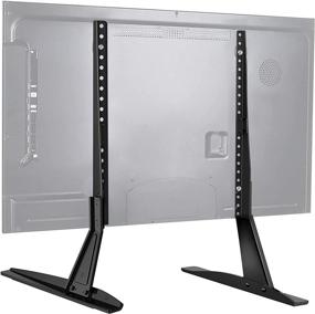 img 4 attached to PERLESMITH Universal Table Top TV Stand - Height Adjustable Leg Stand for 22-65 Inch Flat Screen, LCD TVs - Holds up to 110lbs - VESA up to 800x500mm