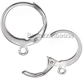 img 3 attached to 🔵 Surgical 304 Grade Silver Stainless Steel Round Hoop Earring Findings: Top-Quality with Added Loop