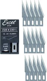 img 4 attached to 🔪 Excel Blades #11 Craft Knife Replacement Blades - Double Honed Blades for Versatile Craft Cutting - Ideal for Wood, Plastic, Paper, Leather & More - Set of 15 Blades with Easy Dispenser