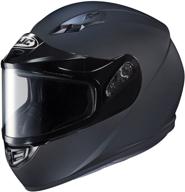 🎿 hjc cs-r3sn full face snow helmet - unisex-adult with framed dual lens shield logo