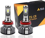 🚘 alla lighting 10000 lumen h8 h9 h11 led bulbs: headlights for off-roading, fog lights, or drl; 6000k xenon white super bright replacement for cars, trucks, and motorcycles logo