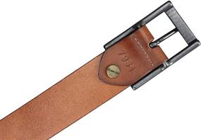 img 1 attached to Classic Men's Belt Accessories: Bullko 👔 Genuine Leather Belts for 34-36 Inch Waist