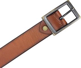 img 2 attached to Classic Men's Belt Accessories: Bullko 👔 Genuine Leather Belts for 34-36 Inch Waist
