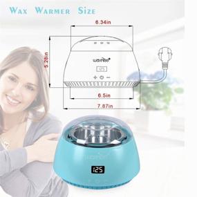 img 1 attached to 🔥 Teal Green Portable Electric Hot Wax Warmer with See-Through Cover for Hair Removal