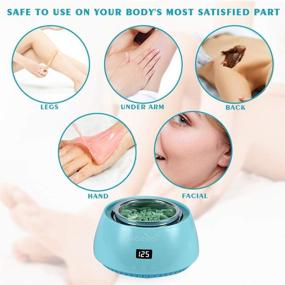 img 3 attached to 🔥 Teal Green Portable Electric Hot Wax Warmer with See-Through Cover for Hair Removal