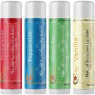 🌞 spf lip balm set with flavored moisturizer - ultra hydrating lip balm with natural vitamin e oil for very dry lips - spf 15 lip sunscreen infused with premium lip oils logo