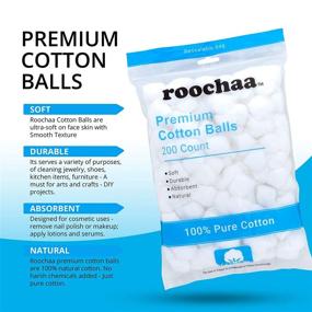 img 1 attached to Premium Cotton Balls (200 Count): Versatile, Hypoallergenic Skincare and Makeup Remover - Ideal for Oil, Lotion, Powder, and Baby Care