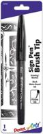 🖌️ pentel arts sign pen touch, fude brush tip, black ink - 1 pack (ses15nbpa): explore precision and expressive brush strokes logo