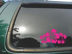 img 1 attached to 3 Pink Hibiscus Flowers Die Cut Vinyl Window Decal/Sticker for Car or Truck - 3" x 5