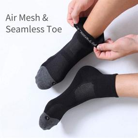 img 1 attached to FITRELL 6 Pack Men's Cushioned Athletic Ankle Socks for Sports & Running 7-9/9-12/12-15 Sizes