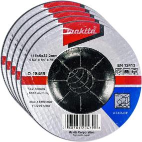 img 4 attached to 🔨 Makita 5 Pack - 4.5" Metal Grinding Wheel for Grinders - Aggressive Metal Grinding - 4-1/2 x 1/4 x 7/8-Inch