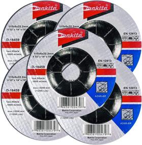 img 3 attached to 🔨 Makita 5 Pack - 4.5" Metal Grinding Wheel for Grinders - Aggressive Metal Grinding - 4-1/2 x 1/4 x 7/8-Inch