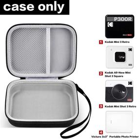 img 3 attached to 📷 Compact Case for Kodak Mini 3 Retro Instax Printer All-New Mini Shot 3 Square Mini Shot 3 Retro Portable Instant Camera & Photo Printer. Carrying Sleeve for Photo Paper and USB Cable (Box Only)