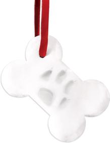 img 1 attached to 🐾 Pearhead Pet Natural Wood Paw Print Christmas Tree Ornament - Celebrate the Holidays with your Furry Friend!