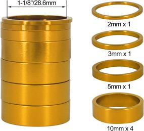 img 1 attached to Platt Bike Headset Spacer: Durable Aluminium Alloy Bicycle Stem Headset Spacers for 1 1/8-Inch Stems - Perfect for MTB BMX Road Bikes - Set of 7PCS