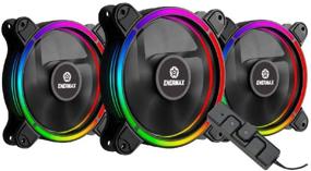 img 3 attached to Enermax T.B. RGB AD Edition 3 Pack of 120mm PWM Case Fan: Effortless Syncing of 4-Ring Addressable RGB Lighting with Motherboard/RGB Control Box - UCTBRGBA12P-BP3