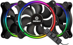 img 4 attached to Enermax T.B. RGB AD Edition 3 Pack of 120mm PWM Case Fan: Effortless Syncing of 4-Ring Addressable RGB Lighting with Motherboard/RGB Control Box - UCTBRGBA12P-BP3