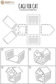 img 1 attached to Fully Assembled MadeTerra Wooden Cat Shelter - Plywood Kitty House for Cats, Rabbits, and Small Dogs