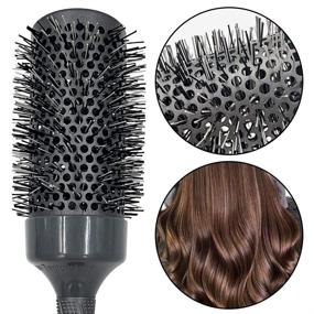img 2 attached to 🔘 Aozzy Round Brush Set: Reduce Frizz, Make Hair More Smooth and Full for Curling & Straightening - Ceramic & Ionic Round Brush for Women and Men (8pcs)