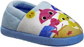 img 4 attached to 🦈 Fun Nickelodeon Shark Indoor Slippers: Lightweight Boys' Shoes for Comfortable Styling!