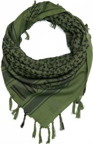 img 1 attached to Keffiyeh Military Shemagh Tactical Desert Women's Accessories for Scarves & Wraps