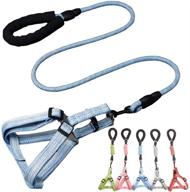 🐾 pet walking harness with adjustable dog harness rope leash - durable nylon leash and soft padded training vest for safe pull логотип