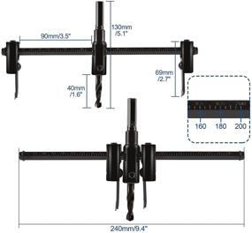 img 3 attached to 🔧 LANIAKEA Adjustable Circle Hole Saw Cutter: 1-316 Inch To 7-78 Inch - Perfect Tool for Home DIYers!