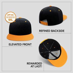 img 3 attached to 🧢 CHOK.LIDS Flat Bill Visor Snapback Hat - Adjustable Brim & High-End Classic Style Baseball Cap