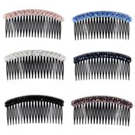 🎀 yeshan plastic hair side comb hair clip with 20 teeth, 2 rows crystal decoration for women and girls, 4 inch (mixed 6 colors) – enhanced seo logo
