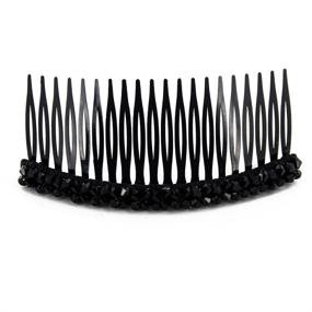 img 1 attached to 🎀 Yeshan Plastic Hair Side Comb Hair Clip with 20 Teeth, 2 Rows Crystal Decoration for Women and Girls, 4 inch (Mixed 6 Colors) – Enhanced SEO