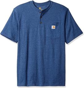 img 1 attached to Carhartt Workwear Pocket Henley Hunter Men's Clothing and Shirts