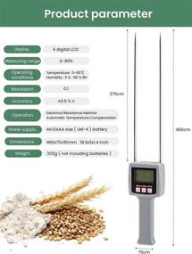 img 3 attached to 🌱 Huanyu Hay Moisture Meter TK100: Portable Fibre Moisture Analyzer for Tea, Corn, Straw, Bran, Soybean Meal, Grains & Chinese Medicine - 0-80% Probe Humidity Tester