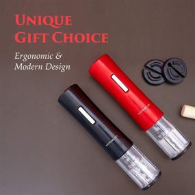 img 1 attached to 🍷 Kangdelun Electric Wine Bottle Opener with Foil Cutter - Black, Battery Operated, Self-Pulling, Sleek and User-Friendly