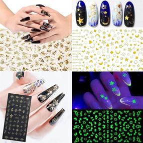 img 3 attached to MOKYDUO Mini UV LED Nail Lamp: Portable Egg Phototherapy Light with USB Charging Cable, 4 Sheets Nail Art Stickers