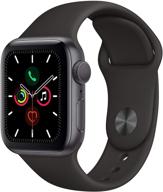 восстановленный) apple watch series 5 (gps, 44 мм) - космический серый алюминиевый корпус с черной спортивной повязкой - лучшие предложения и скидки логотип