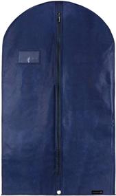 img 3 attached to HANGERWORLD 40 Inch Suit Bags - Closet Storage Clothes Cover Dust Protector (Pack of 3, Blue)